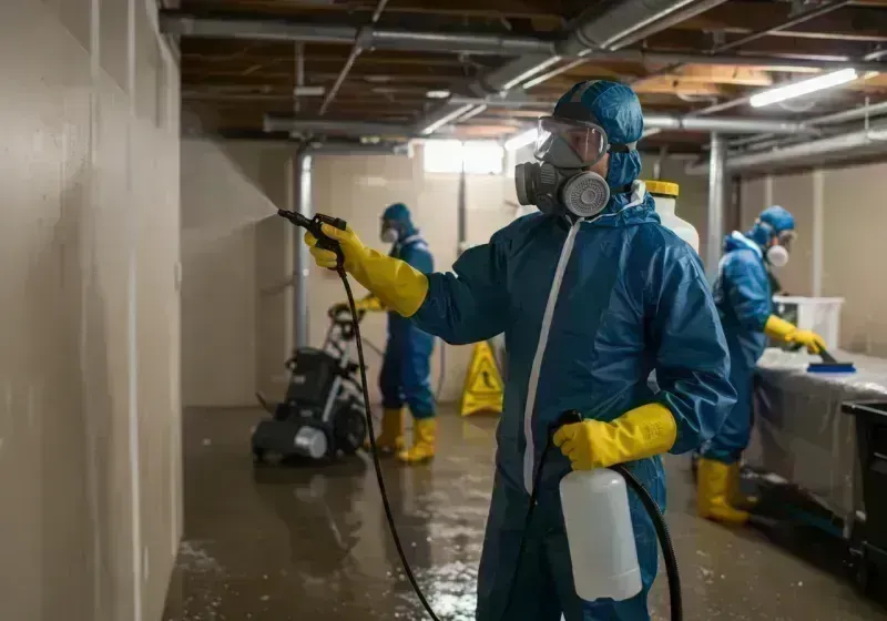 Basement Sanitization and Antimicrobial Treatment process in Rockdale, TX